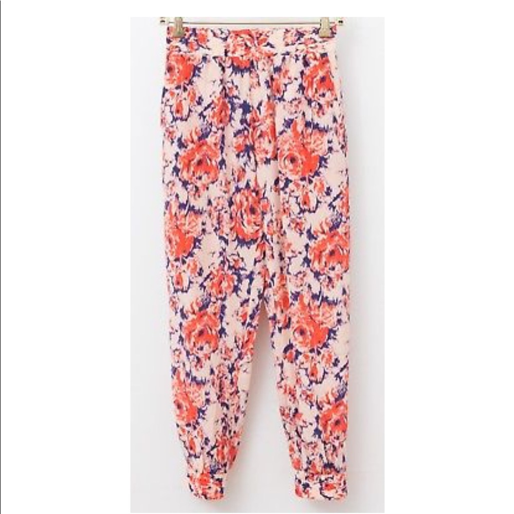 Tucker By Gaby Basora Floral Silk Joggers